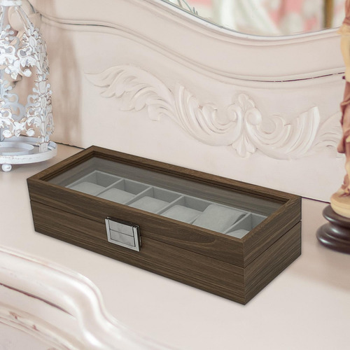 Caja De Exhibición De Reloj Con Parte Superior Transparente