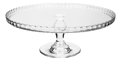 Prato Para Bolo Com Tampa De Vidro 32,2 X 26,2cm Linha Patis