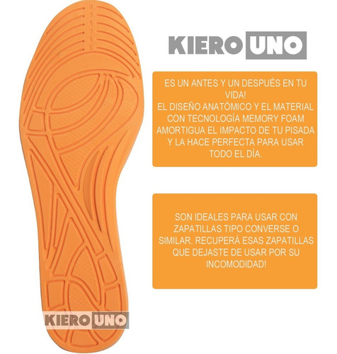 Plantillas Absorción De Impacto Espolon Fascitis Unisex