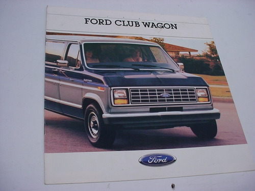 Folder Ford Furgao E100 Lançamento Van Club Wagon 88 1988 V8