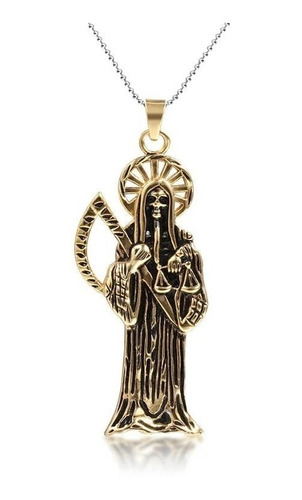 Dije Santa Muerte Dijes De La Santa Muerte Oro 14 K Acero