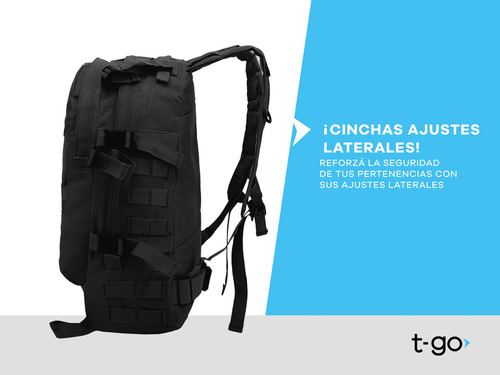 Mochila T-go Táctica Em170 30l Color Militar Color Negro Liso