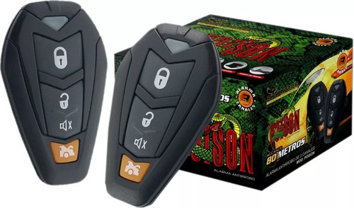 Alarma  Para Auto Poison Controles Tipo Viper 3 Canales 80mt