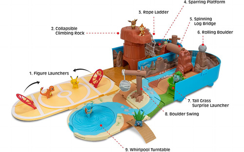 Pokémon Carry Case Battle Desert Playset - Juego Transformad