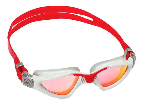 Gafas de natación Kayenne, lentes rojas de titanio, color Aqua Sphere, color rojo/blanco