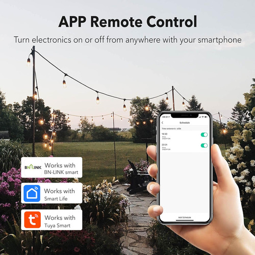 Enchufe Inteligente Wifi Para Exterior Resistente Temporizad