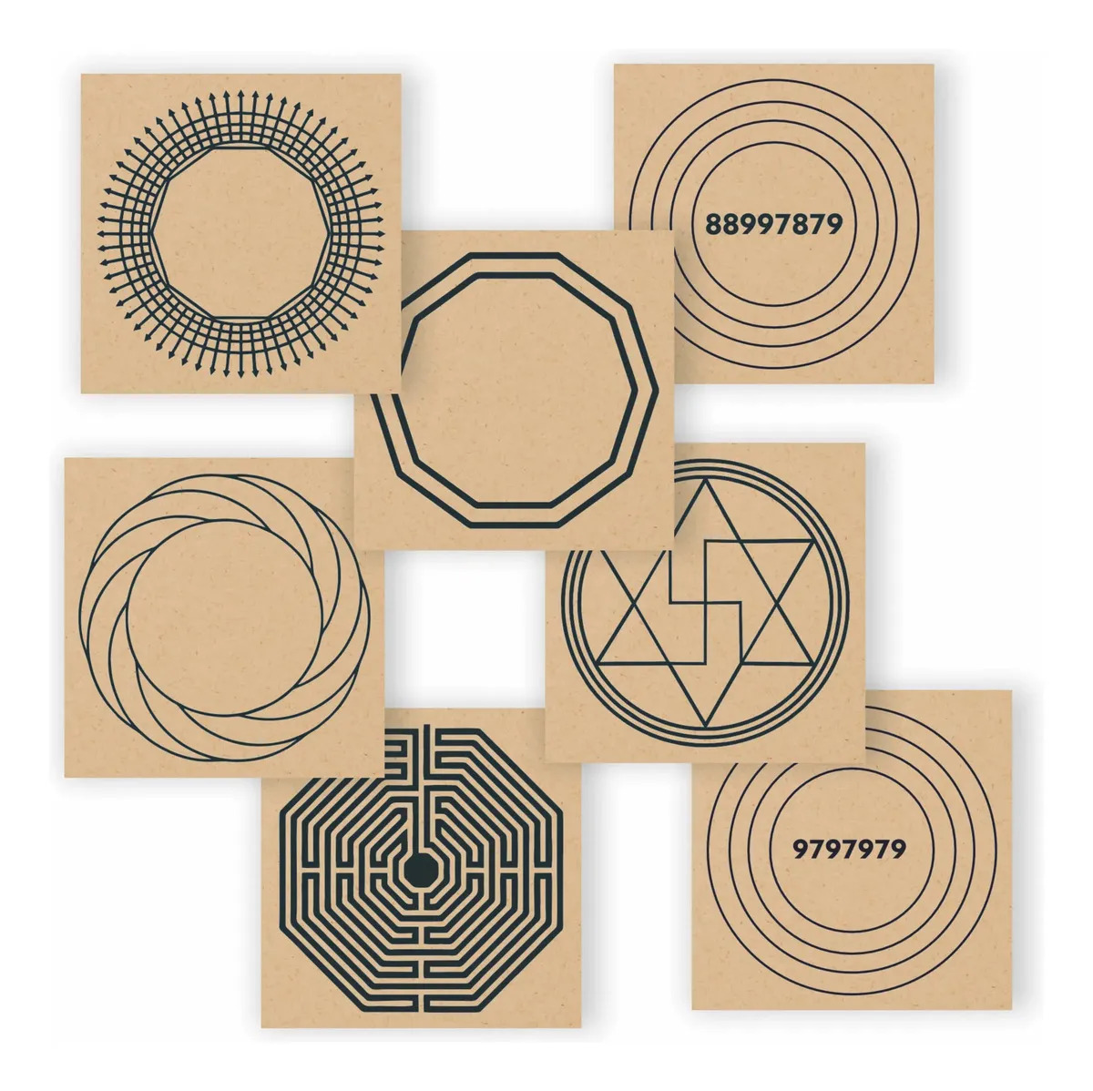 Kit 10 Gráficos Radiestesia Radiônica MDF 3mm 15x15 Proteção