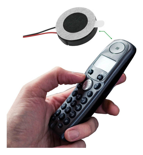 Cápsula Receptora Para Telefone Sem Fio Universal Slim Cor Preto