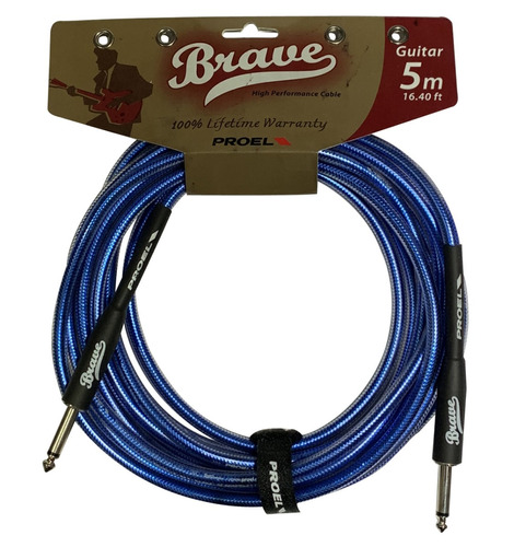 Cable Plug Plug Instrumento Proel Brave 100lu5tb 5 Metros - 