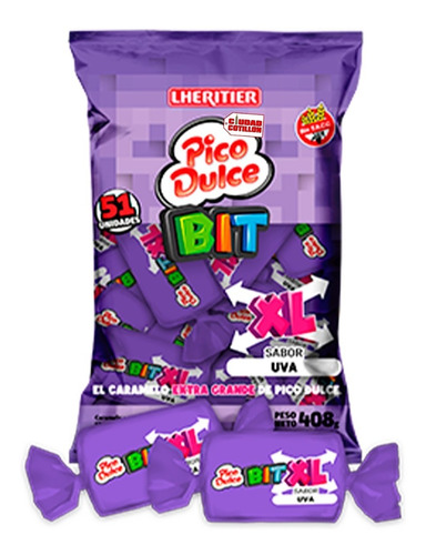 Caramelos Pico Dulce Bit Xl 51u Uva Lheritier-ciudad Cotilló