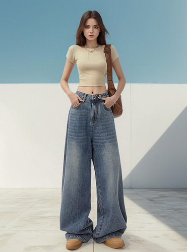 Pantalones Rectos Especiales De Cintura Alta A Juego Para Mu