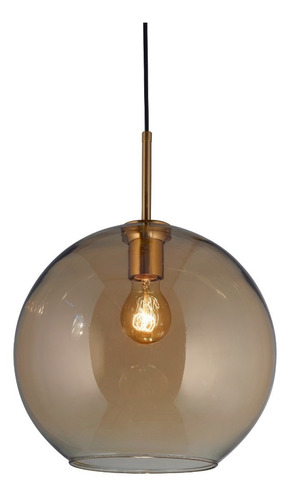 Colgante 1 Luz Keila Vidrio Ambar 30cm Vintage Apto Led Lk