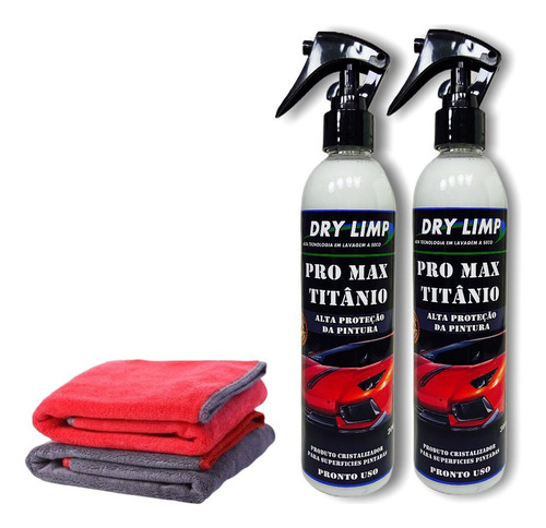 2x Kit Pro Titanium Proteção Da Pintura 300ml + Microfibra