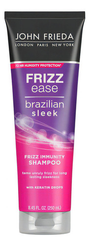  Shampoo Brazillian Sleek John Frieda Frizz Ease Para Cabello Lacio 250ml