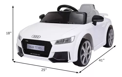 cisne Productivo sitio Carro Electrico White Costzon Audi Tt Rs Control Padre 12v | Envío gratis