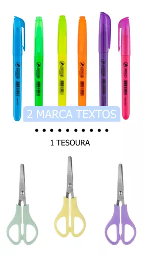 Kit Material Escolar Completo Papelaria Masc Ou Fem 47 Peças