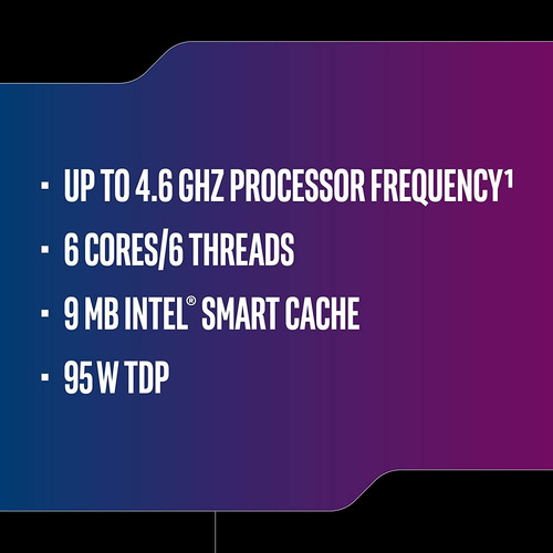 Intel Core I5-9600k 6 Núcleos 4.6 Ghz Lga1151 300 Series 95w