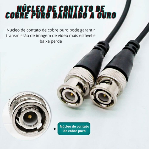 Par Cabo Video Transmissor Conector P/ Camera Hd Cvi Tvi Ahd