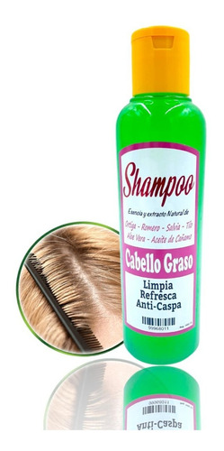 Shampoo Natural Para Cabello Graso 500ml