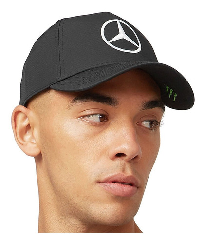 Imagen 2 de 9 de Gorra Lewis Hamilton Mercedes F1 Visera Curva Genuina 2022