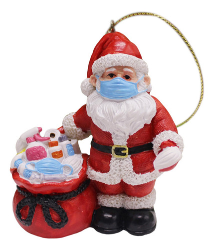 4 Piezas De Papá Noel Con Decoración De Adorno De Máscara