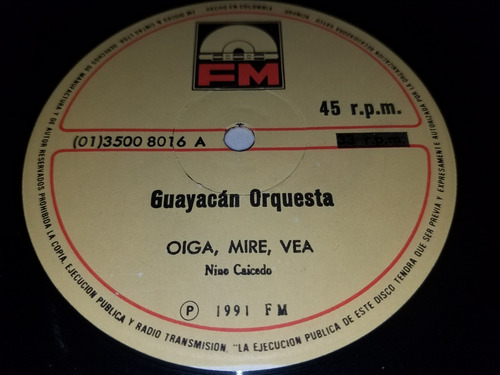 Lp Vinilo Disco Acetato Vinyl Single Orquesta Guayacan Salsa