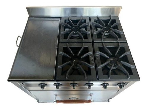 Cocina Industrial Pevi 4h + Plancha C/ Valvula 85cm. Ahora12