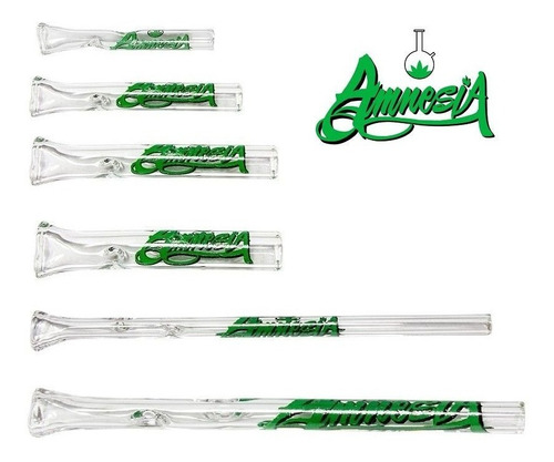 Kit 6 Piteiras De Vidro Amnesia Brand Diferentes Tamanhos