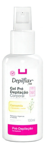 Depilflax gel loção pré depilação depilatório adstringente refrescante bactericida higienizante corporal camomila 100ml
