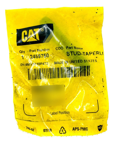 Genuine Caterpillar Cat 245-9750 Taperlock Stud 2459750  Eeh