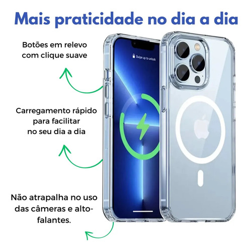 Capinha Case Magnética Magsafe Transp. Para iPhone 15 Plus