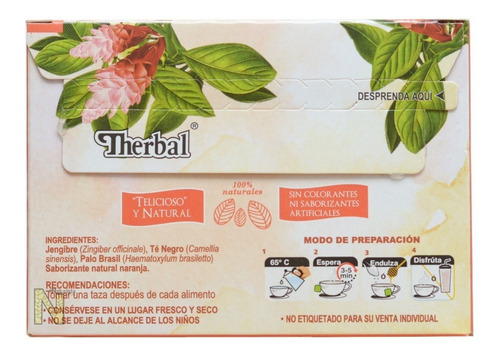 Imagen 3 de 4 de (3 Piezas) Té De Jengibre (25 Sobres) Therbal