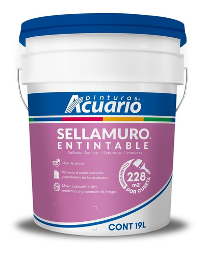 Imagen 1 de 1 de Sellamuro Entintable 19 Litros Marca Acuario
