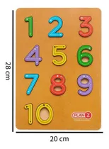 Comprar Juego De Encastre Motivo Números Del 1 Al 10 Material De Madera Marca Plan Z Aprendizaje Divertido Y Didáctico Educación Temprana Segura Resistente y Duradero Desarrollo Infantil Colores Llamativos