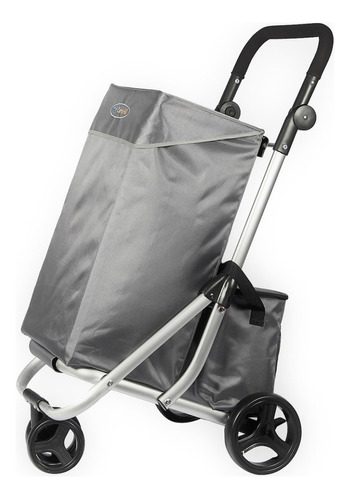 Carrito Compras Plegable Premium Supermercado Feria Cooler Color Gris