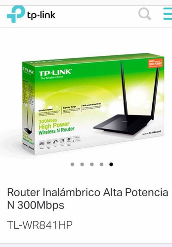 Router Inalámbrico Rompe Muros Tl-wr841 Hp 300 Mbps Ant 9dbi