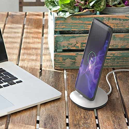 Sinjimoru Base Para Telefono Cable Usb Soporte Plano Gris