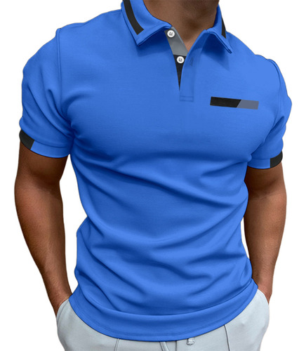 Camiseta Tipo Polo Casual Para Hombre