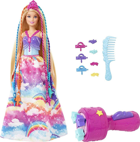 Boneca Barbie Princesa Tranças Magicas Dreamtopia - Mattel