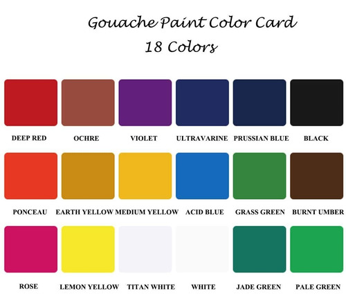 Himi Aguada Sistema De La Pintura De La Copa Jalea 18 Colore
