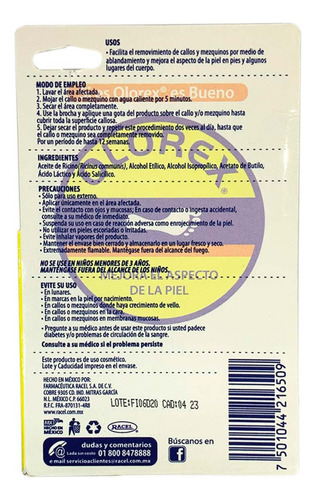 Removedor De Callos Olorex Callicida Máximo Poder 20ml