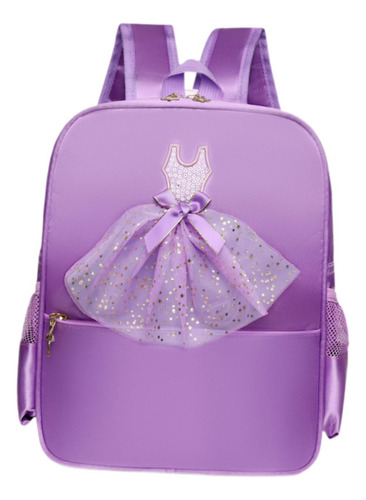 Mochila De Baile De Ballet Con Bolsa De Encaje Violeta