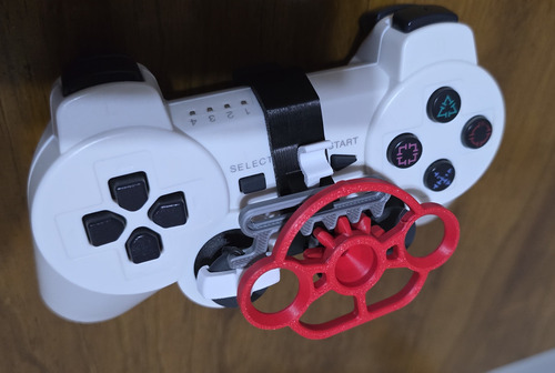 Mini Volante 3d Para Joystick De Playstation 3 Rojo (Usado)