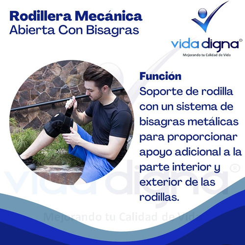 Rodillera Soporte Mecanica Abierta Varillas Laterales Neopre Talla Mediano