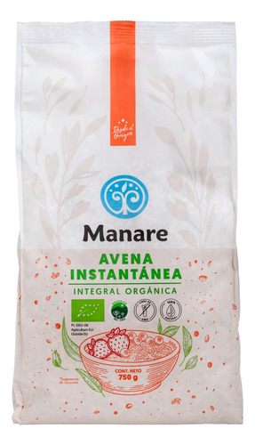 Avena Instantánea Integral Orgánica 750 Gr Manare