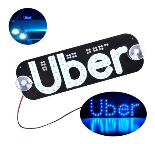 Imagem 3 de 5 de Placa Letreiro Motorista De Aplicativo 99 Ouuber Luminoso
