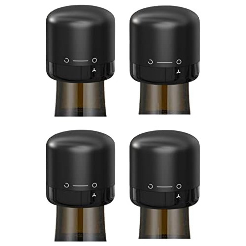 Wine Bottle Stopper Silicone Sealed 4pack,  Twist Top W...