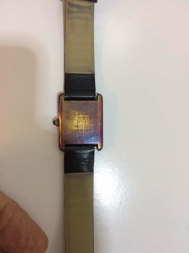 Cartier Modelo Tank Prata Espessurado A Ouro Vermeil