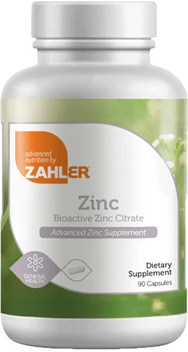 Zahler Zinc Citrato De Zinc Bioactivo  90 Capsulas Sfn