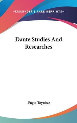 Libro Dante Studies And Researches - Toynbee, Paget